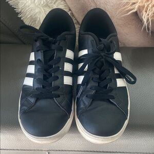 Adidas Black Sneakers with White Stripes